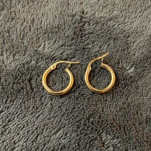 10K Solid Gold Hoops Earrings